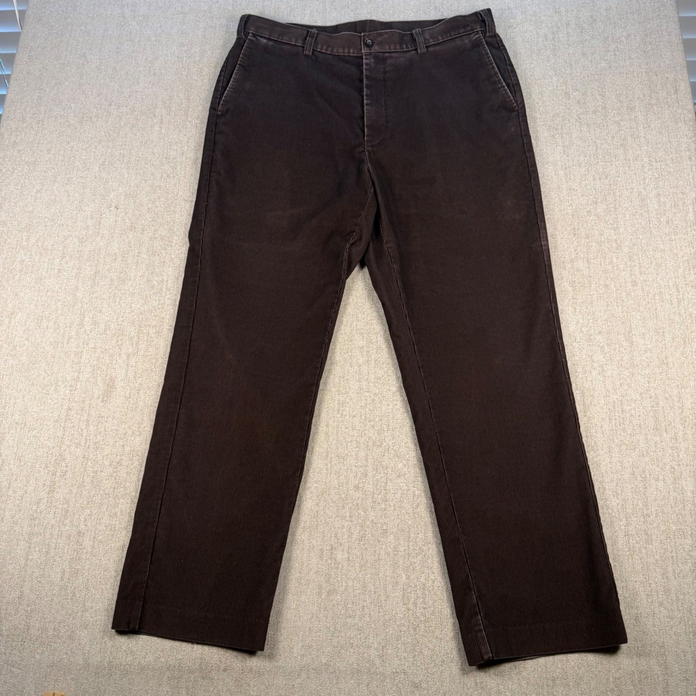 Orvis Corduroy Pants Mens 36x30 Brown Straight Leg Cotton Trousers